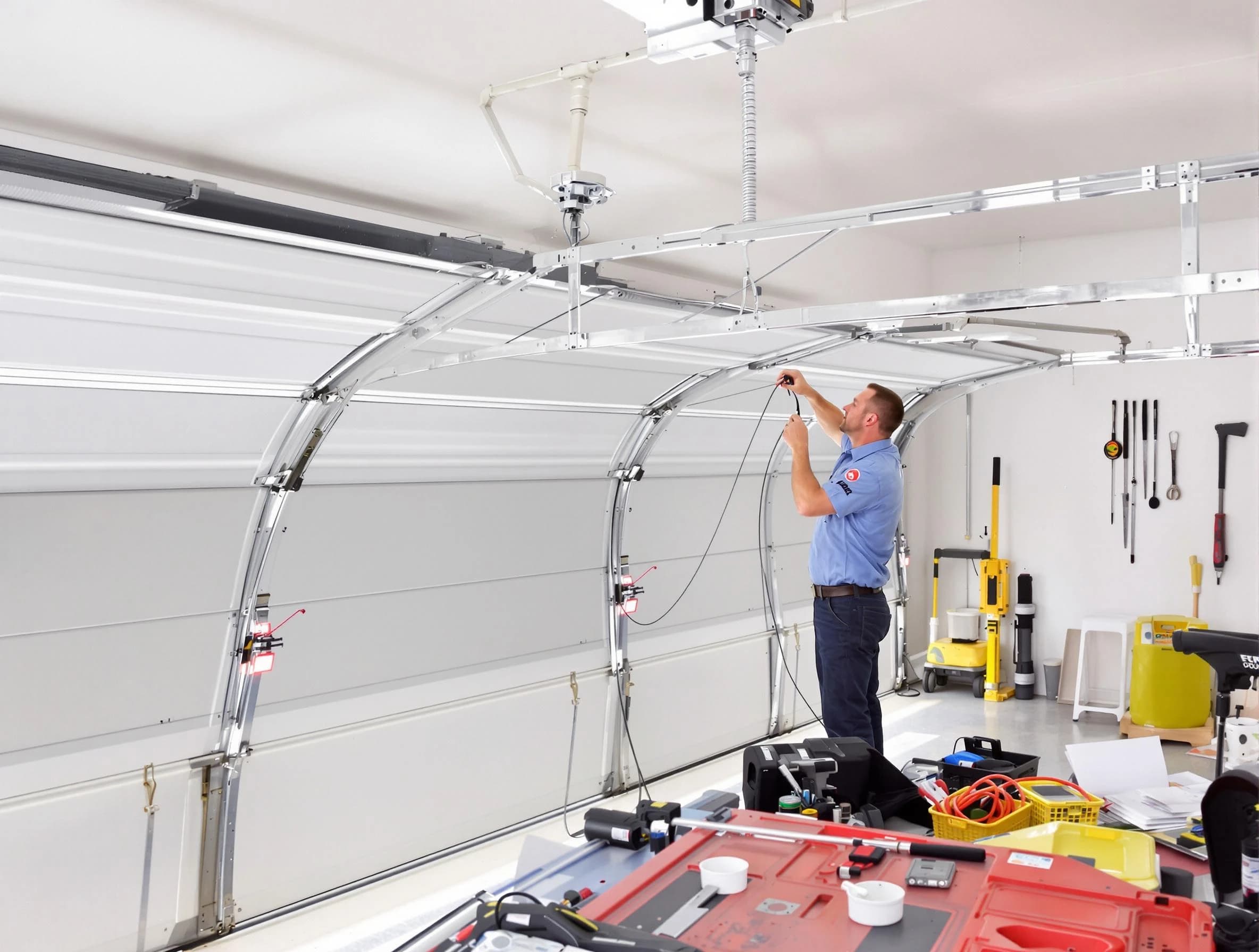 Garage door cable repair service by Kingfisher Garage Door Repair in Kingfisher
