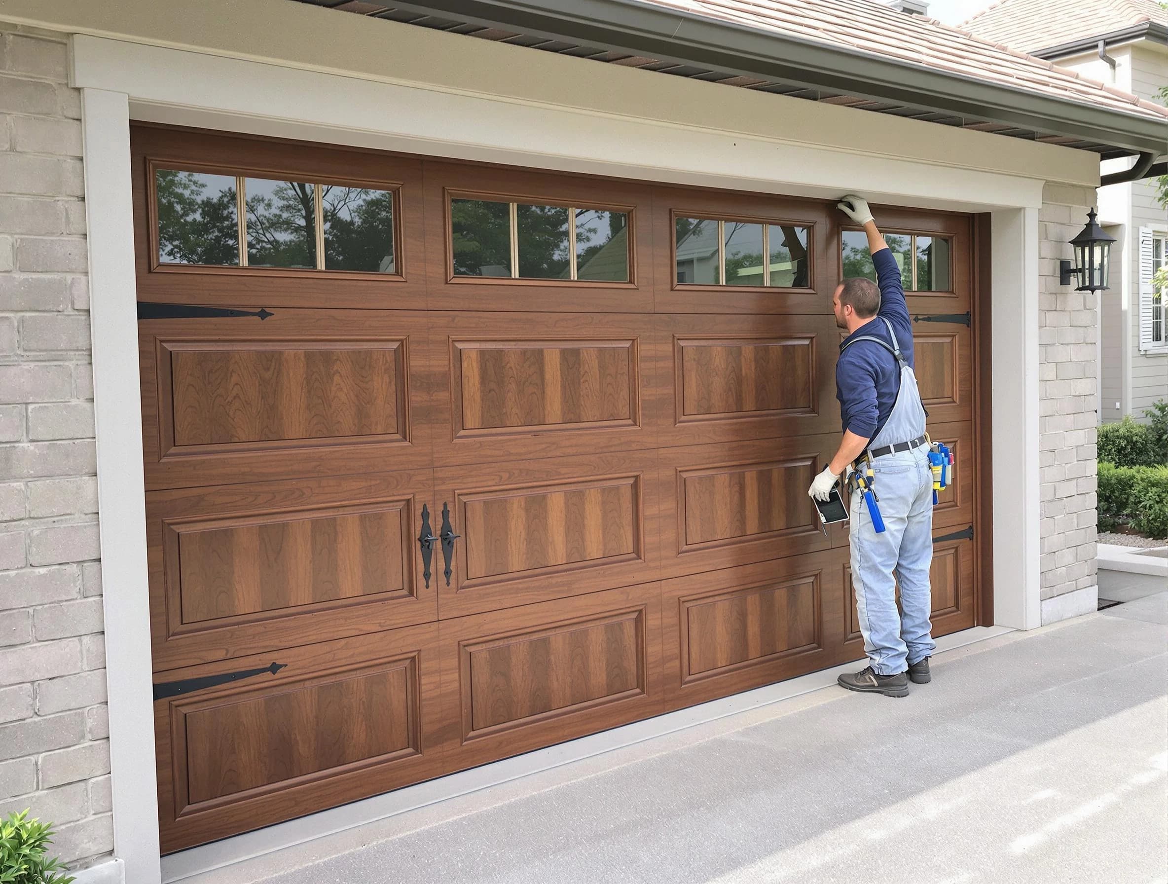 Custom garage door showcase by Kingfisher Garage Door Repair in Kingfisher