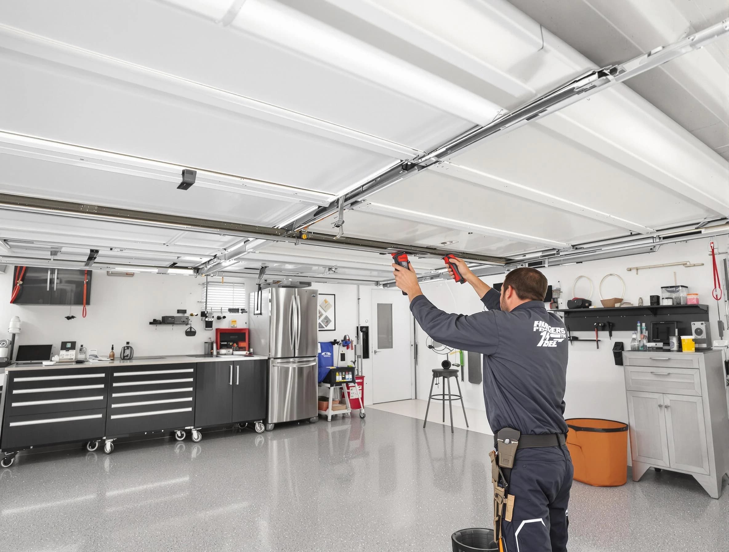Overhead garage door repair service by Kingfisher Garage Door Repair in Kingfisher