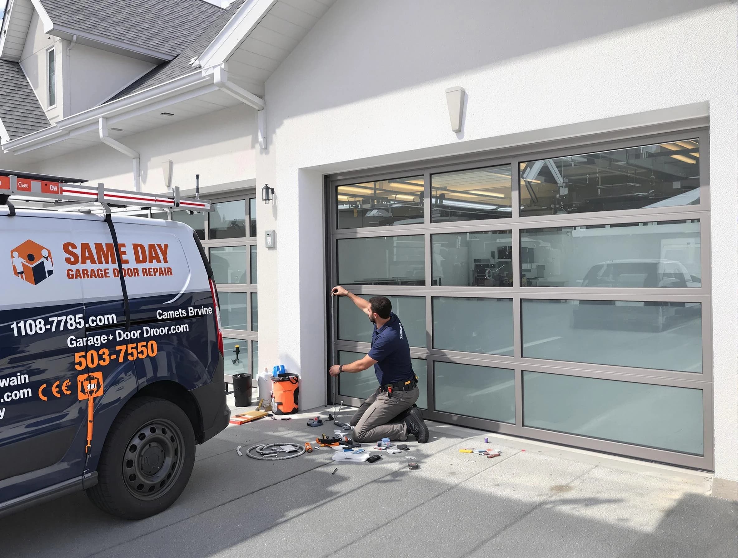 Same-day garage door repair service by Kingfisher Garage Door Repair in Kingfisher