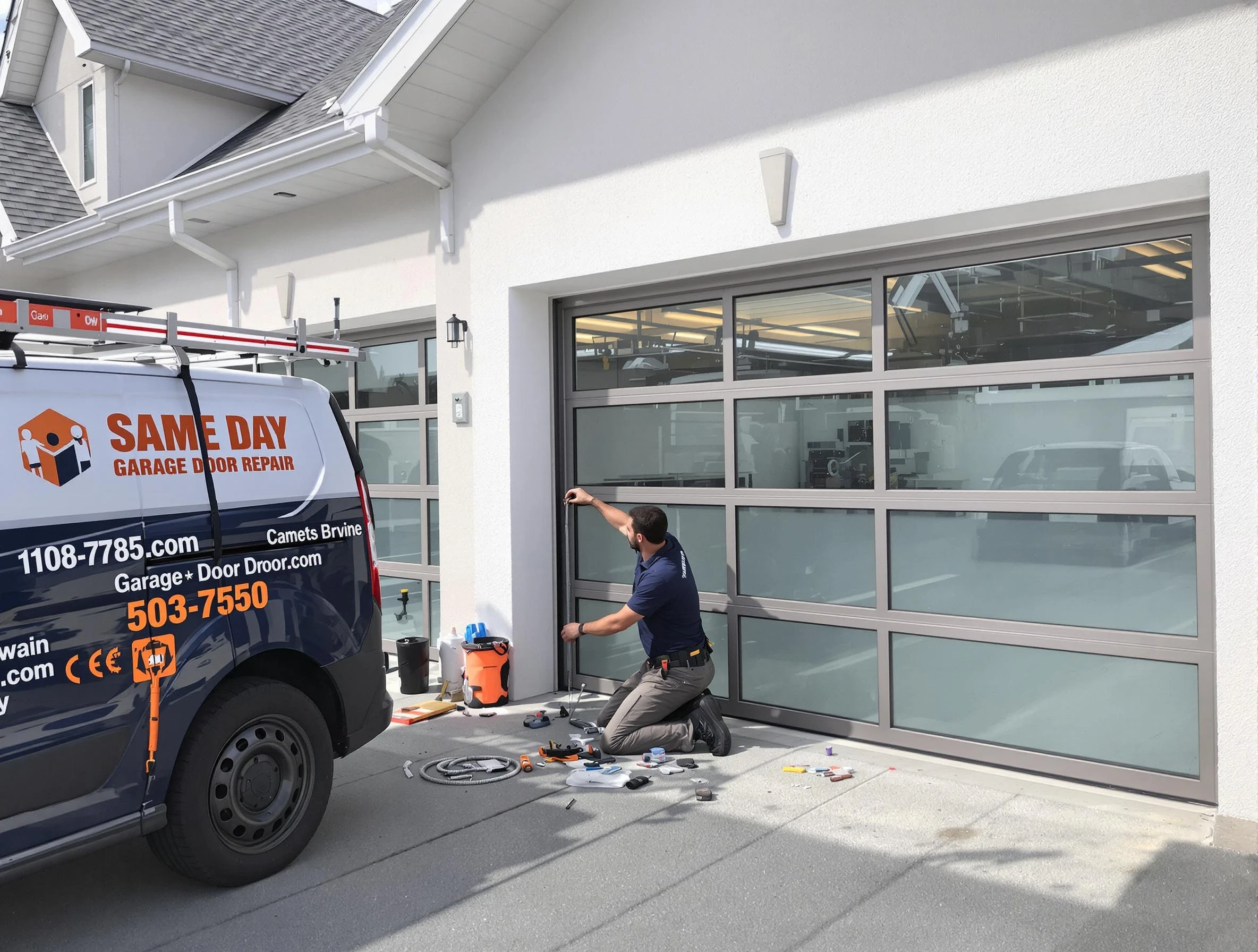 Same-day garage door repair service by Kingfisher Garage Door Repair in Kingfisher